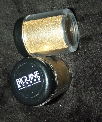 BIGUINE MAKE UP PARIS POUDRE SCINTILLANTE DORÉE PRECIOUS GLITTER SUNNY GOLD - Picture 2 of 4