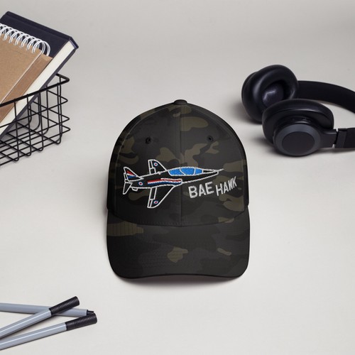 BAE Hawk T1 Embroidered Flex Fit Cap RAF Jet Hat Red Arrows Military Aviation - Picture 4 of 16