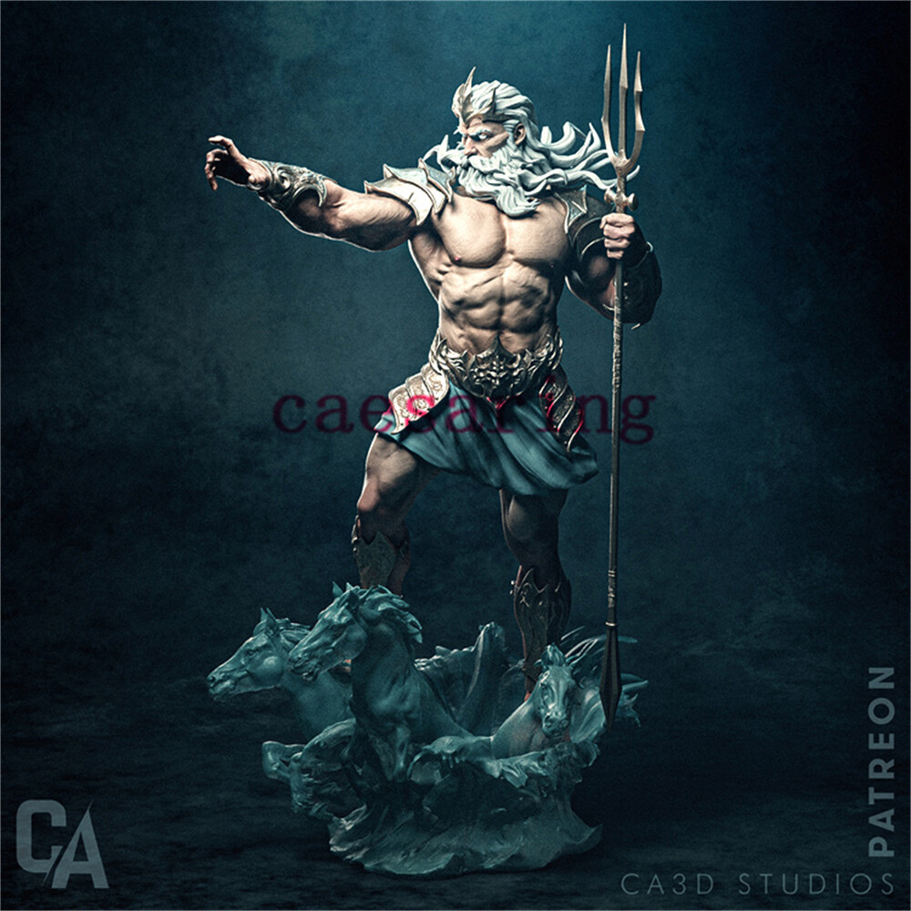 Poseidon 3D Printing Figure Unpainted Model Sculpture GK Blank Kit