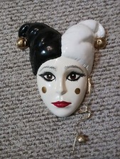 CERAMIC PAINTED MASQUERADE MASK CARNIVAL MASK WALL DECORATIVE MARTI GRAS