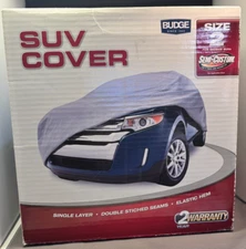 Budge UB-2 Midsize Semi Custom SUV Cover Single Layer Double Stitched Seams NEW
