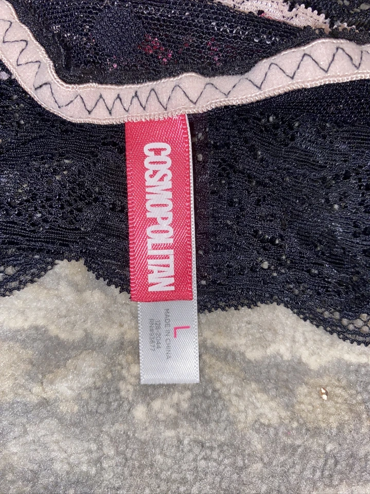 Bralette Cosmopolitan encaje transparente negro Foto 4 de 4