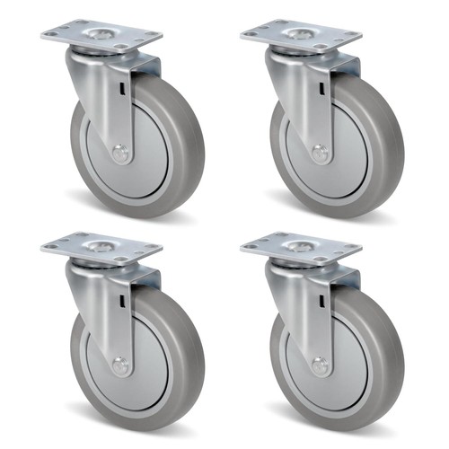 5" Heavy Duty Casters Rubber Wheel Capacity up to 1400 LB - Picture 41 of 56