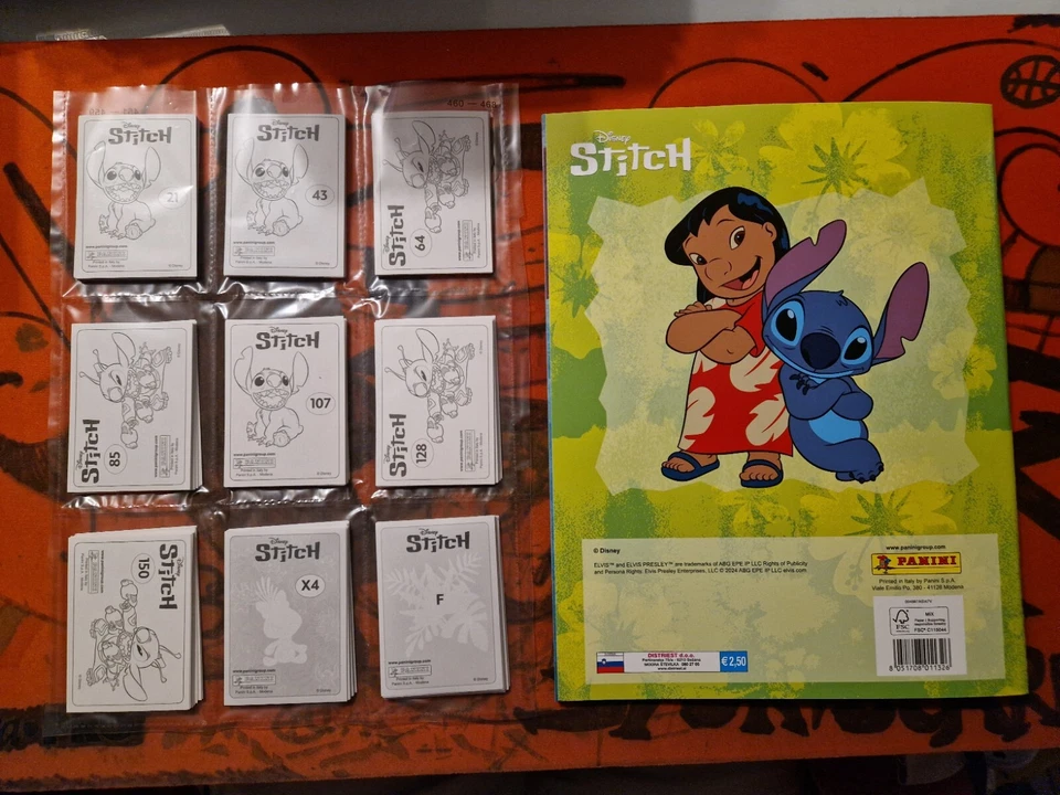 STITCH 2024 Coleção de Adesivos Panini CONJUNTO COMPLETO + ÁLBUM VAZIO 192 ADESIVOS - Imagem 2 de 4