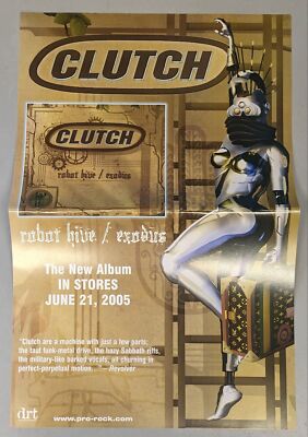 Clutch Robot Hive / Exodus 2005 Concert Tour Double 2 Sided Promo Poster 17 x 11