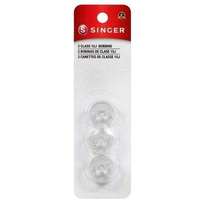 Singer Notions 06542 Plastic Class 15J Bobbins-3/Pkg