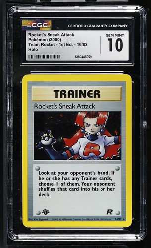 Rocket's Sneak Attack (1st Edition) graded CGC 10 for sale on eBay