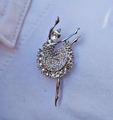 Elegant Ballerina Magnetic Brooch pin. Holiday, Nutcracker Ballet jewelry gift