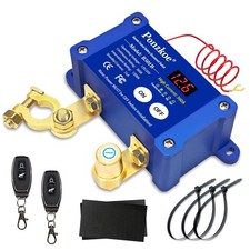 12V 24V Remote Car Battery Disconnect Switch LED Voltage Display 12V 24V