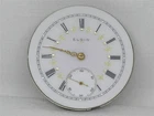 ANTIQUE 16S ELGIN GOLD FOIL & ENAMEL FANCY DIAL POCKET WATCH MOVEMENT & DIAL