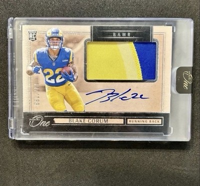 2024 Panini One- RPA Blake Corum #11 ROOKIE AUTO TRI-COLOR PATCH- FACTORY SEALED