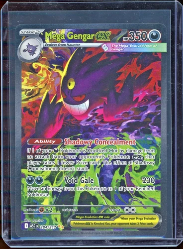 POKEMON MEGA GENGAR EX SIR 284/217 ASCENDED HEROES PACK FRESH NM+