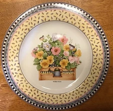 1999 Replacement Debbie Mumm Sakura Spring Cake Salad Plate COUNTRY FLORAL