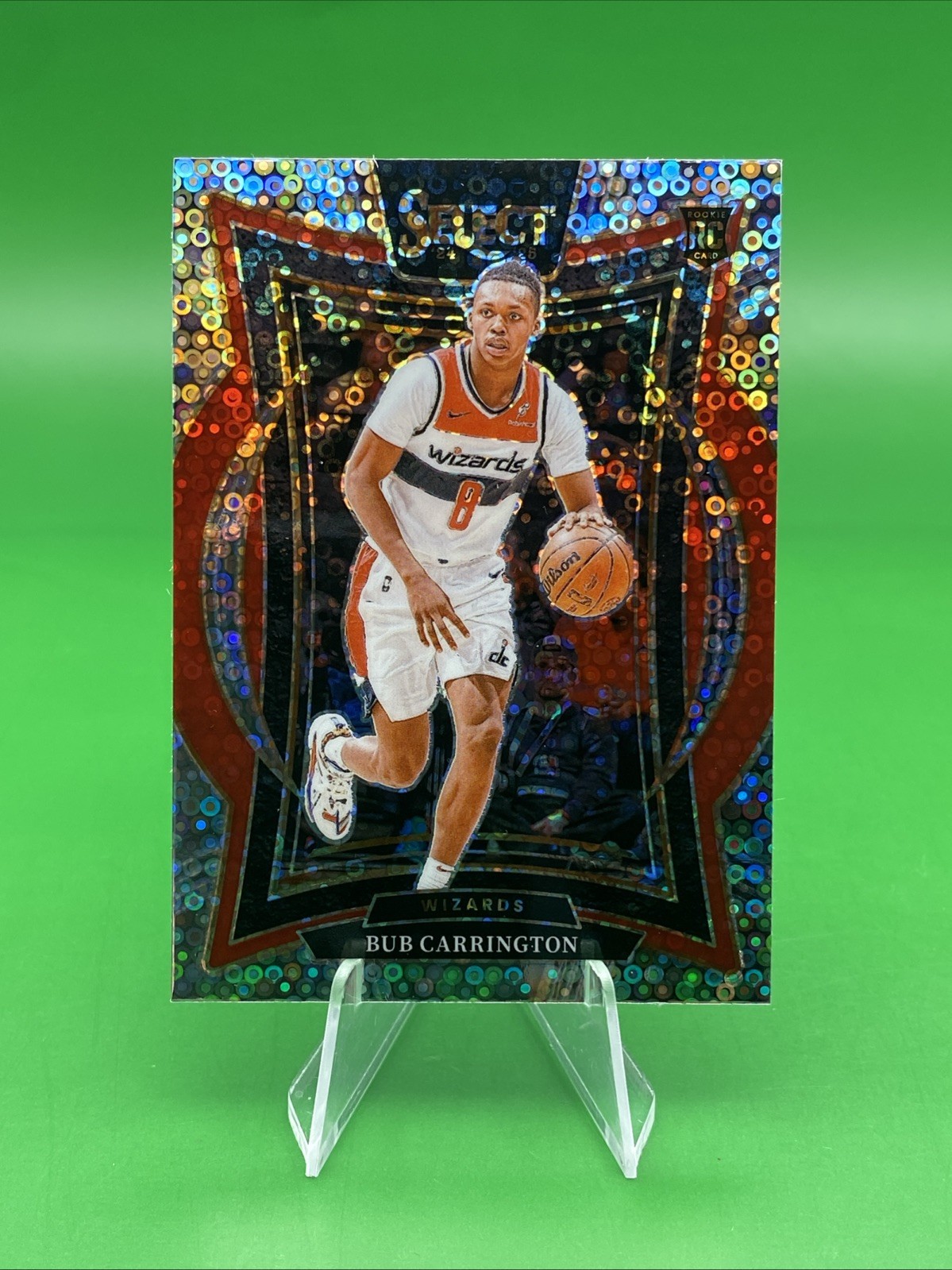 2024-25 Panini Select Concourse Disco Prizm Bub Carrington #81 Rookie RC