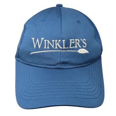 Winkler's Strapback Baseball Cap Blue One Size Adjustable Embroidered Sport-Tek