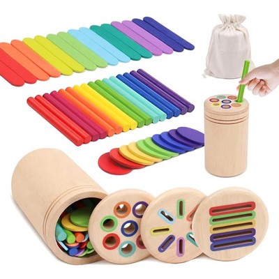 Montessori Spielzeug Holz ab 1 Jahr 3-in-1 Lernspielzeug Motoriksensorik Holz...