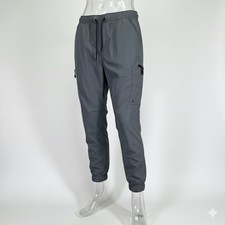 Gray Cargo Pants Men's Joggers Tactical Utility Pockets Casual Tapered Fit