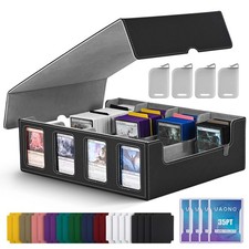 Trading Card Storage Box with Display 2400 Deck Box for MTG with Removable Cover