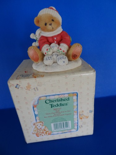 Cherished Teddies TED "SNOW FUN WHEN YOU'RE NOT AROUND" Figurine. COA/NIB - Picture 2 of 6