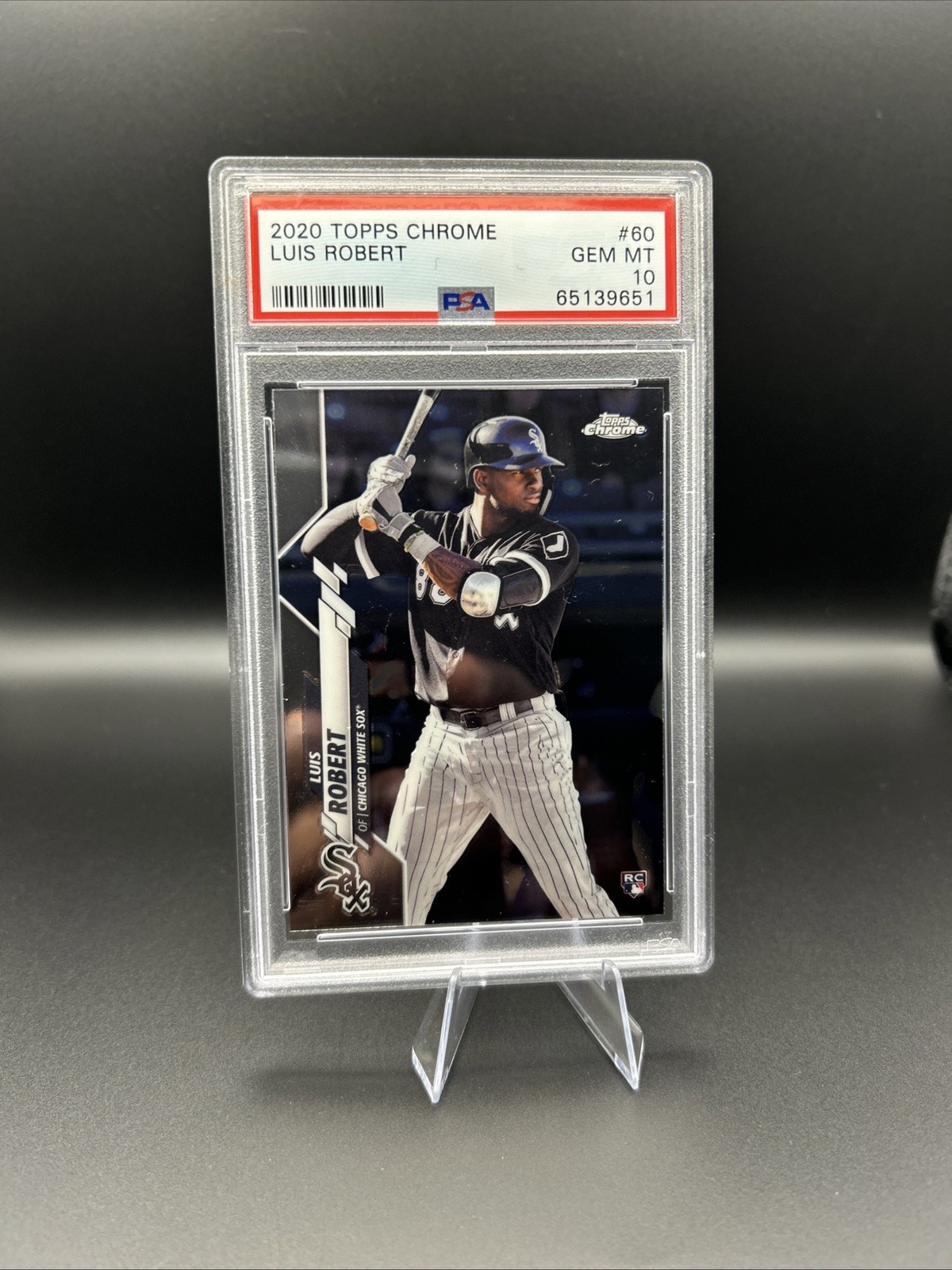 2020 TOPPS CHROME Luis Robert #60 Chicago White Sox RC Rookie PSA 10
