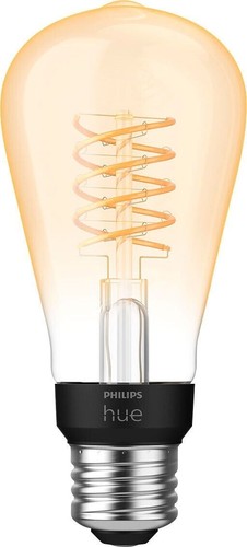 Philips - Hue Filament ST19 Bluetooth 60W Smart LED Bulb - White - Picture 2 of 6