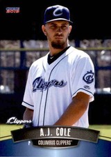 2019 Columbus Clippers Choice #8 A.J. Cole Winter Springs Florida Baseball Card