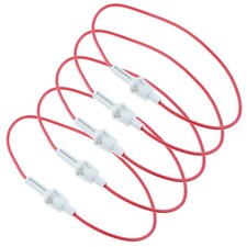 5 x White 20mm Inline Fuseholder 5A 250V