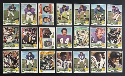 1975 Topps MINNESOTA VIKINGS Team Set FOREMAN Tarkenton PAGE Cox MARSHALL Osborn