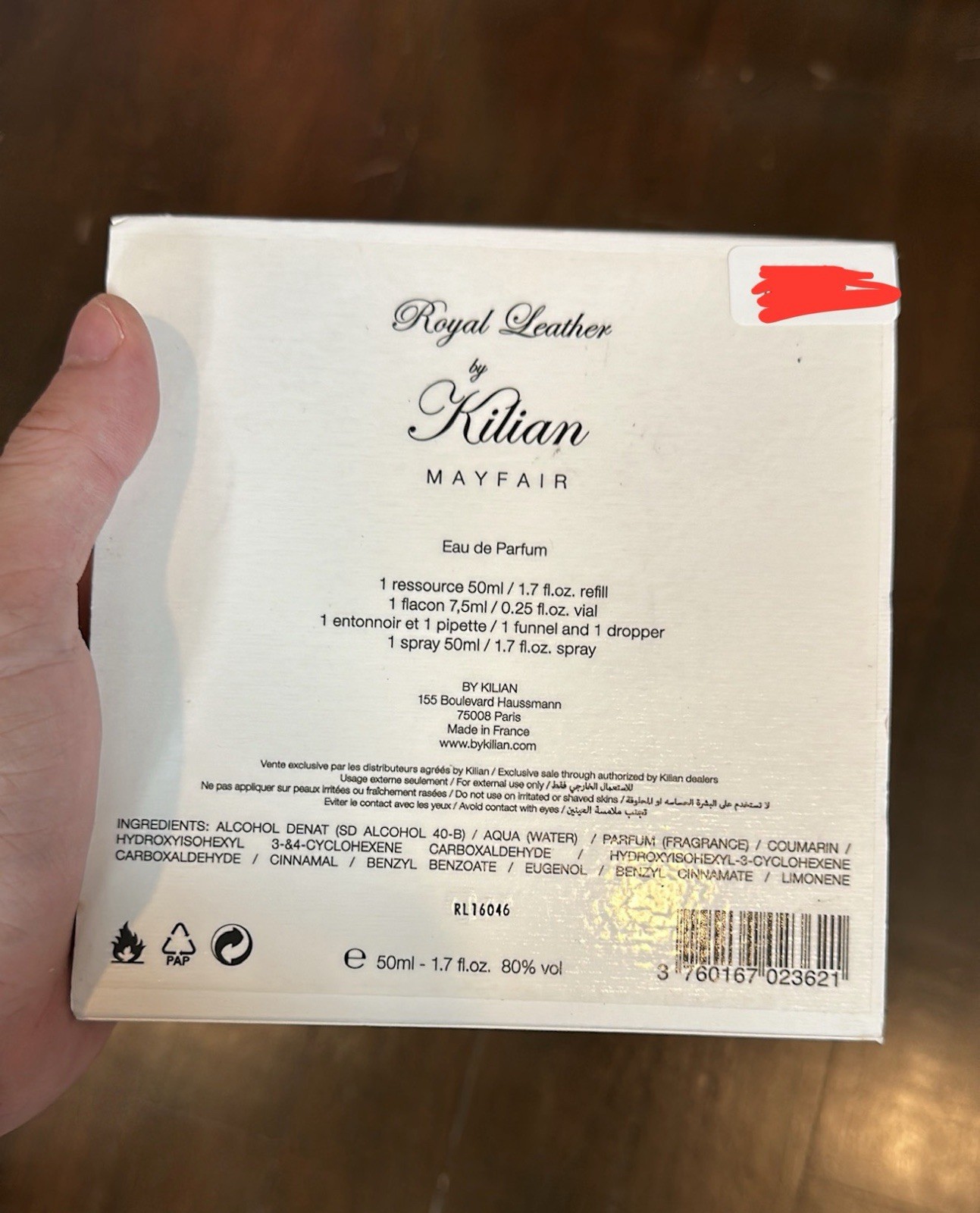 BNIB 50 Ml Kilian Royal Leather Mayfair Refill Set