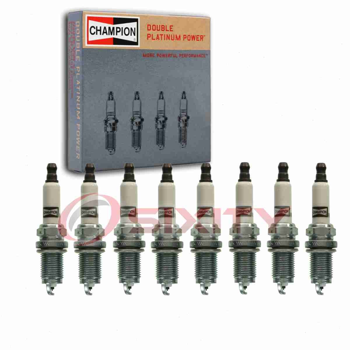 8 pc Champion Double Platinum 7000 Spark Plugs for RC10ZPYPB4 6737 Ignition jb