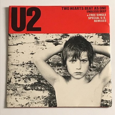 U2 - Two Hearts Beat As One 2 x 7'' Vinyl Records (Spec US Mixes) - ISD 109 EX/EX