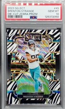 Psa 10 Brenton Strange Zebra Prizm Case Hit Die-cut Rc 2023 Panini Select