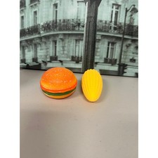 Realistic Food Squishy Toy Set - Hamburger  Corn