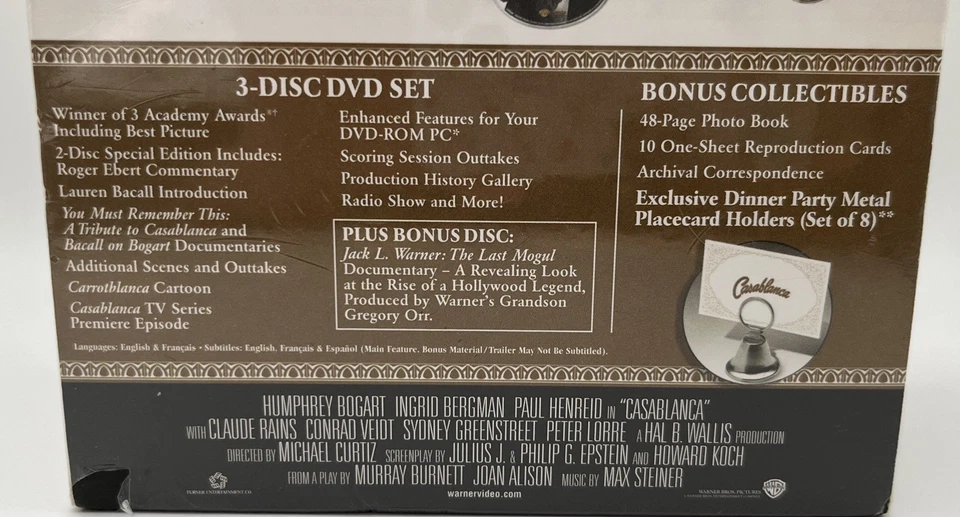 WB Casablanca 85th Anniversary Ultimate Collector's Edition Movie DVD Box Set - Image 3 of 4