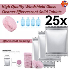 25 x CAR SCREEN WASH WINDSCREEN FLUID TABLETS ANTI FREEZE UPTO -3 UK SELLER