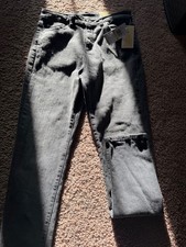 NWT Michael Kors Women's Size 4 Gray Ankle Length Slim Jeans 