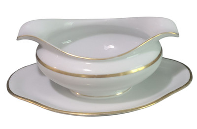 ESCHENBACH BAVARIA GERMANY BARONET REGINA  GOLD WHITE GRAVY BOAT