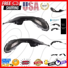 Front Driver and Passenger Side Inner Fender Liner Set Compatible with 2019-2...