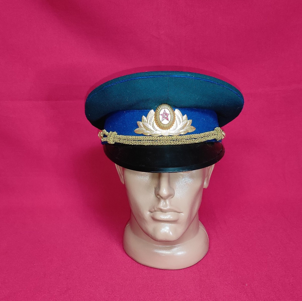 Russian Soviet KGB Officer Parade Uniform Cap Hat USSR Sz 57 Nice