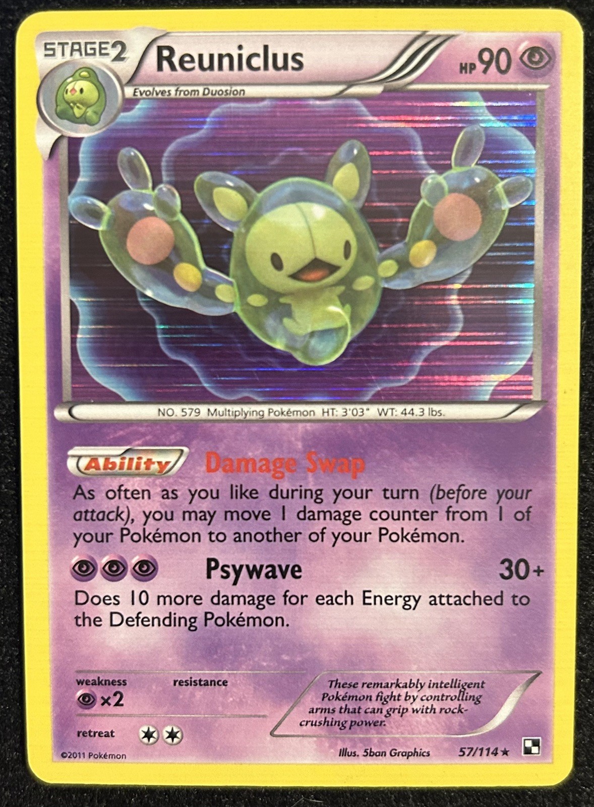 LP - Reuniclus 57/114 Holo - Black and White - Pokemon TCG