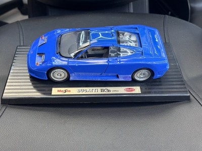 Maisto 1992 Bugatti EB110 Blue 1:18 Diecast (READ) (has paint rash.