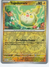 Togedemaru 054/142 Uncommon Reverse Holo SV07: Stellar Crown NM Pokémon