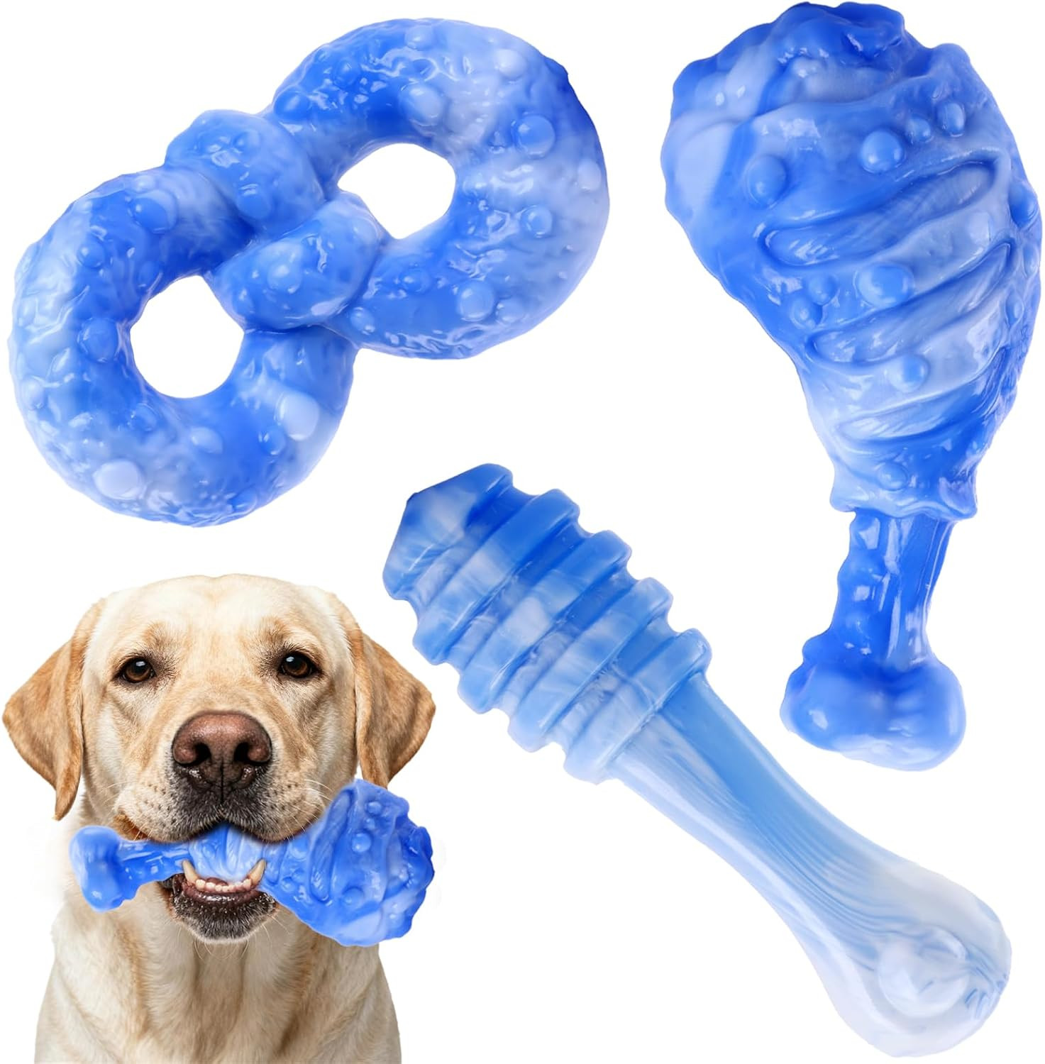 3 Pack For Aggressive Chewers Bacon Flavor All Dog Sizes