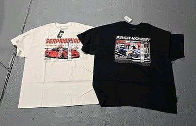 Senpai Squad Anime Racing Graphic T-Shirt 2pc Sz XL (S1C)