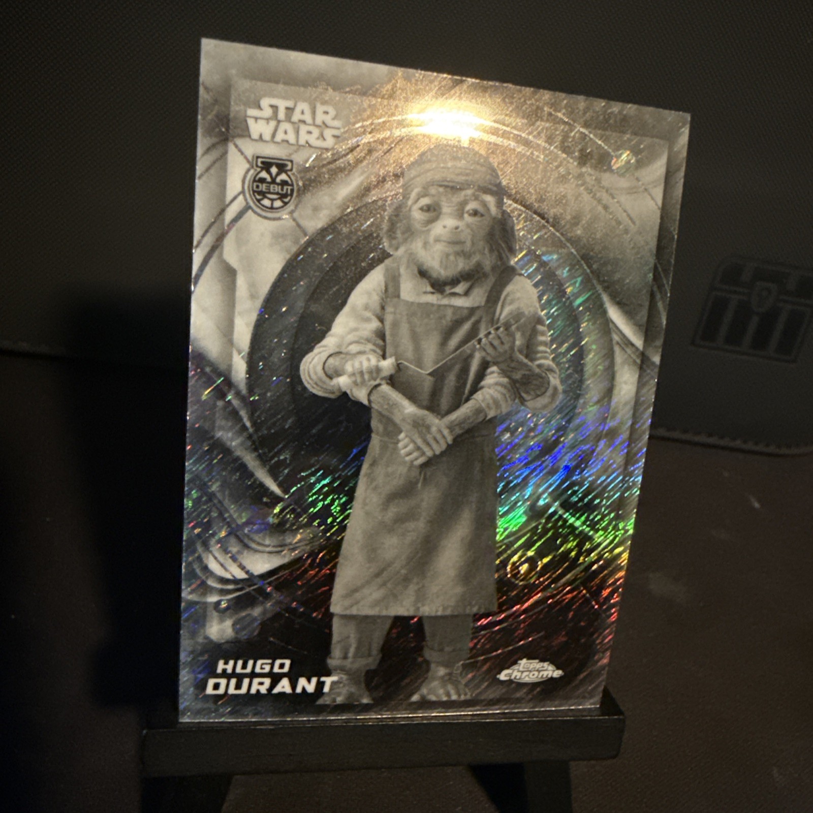 White Star Layout Topps Chrome Star Wars Hugo Durant Black White Shimmer Refractor #182 ...