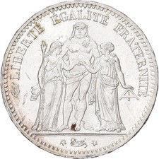 [#1213748] France, 5 Francs, Hercule, 1876, Paris, Silver, MS, Gadoury:745, a