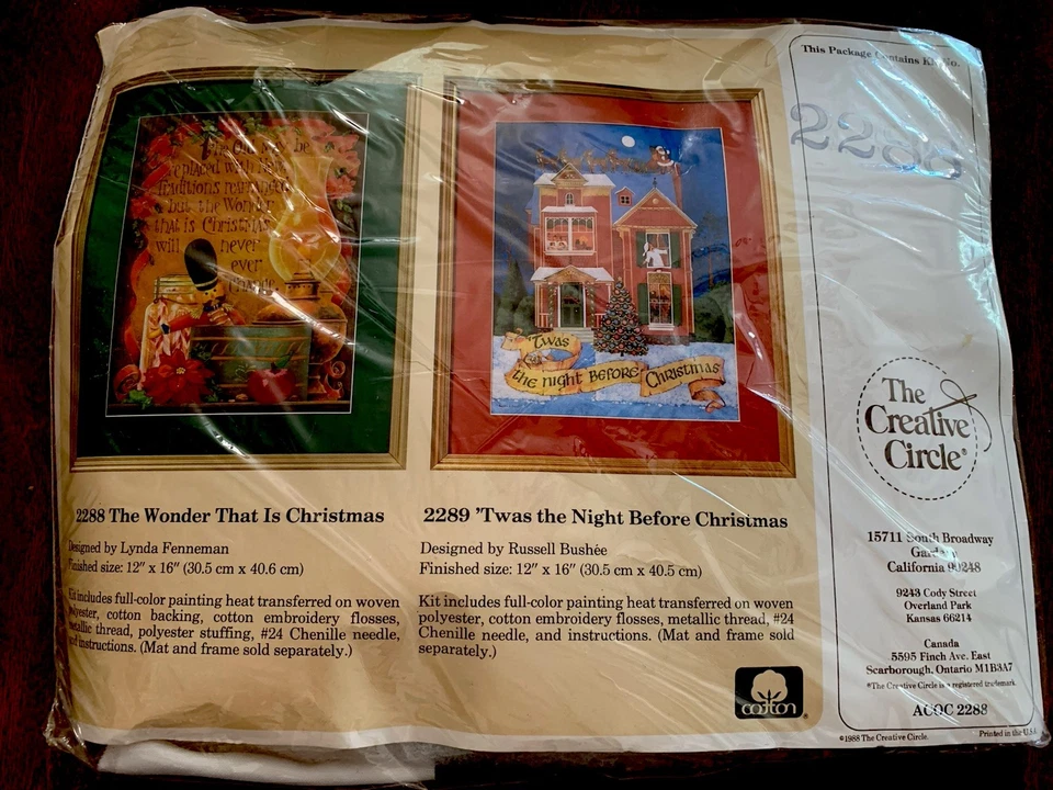 Creative Circle The Wonder That Is Christmas Crewel Embroidery Kit #2288 NEW - Image 2 of 3