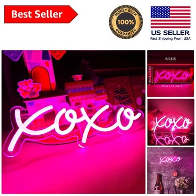 Versatile XOXO Neon LED Night Light - Perfect for Special Events & Baby Rooms