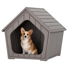 Dog House Outdoor Indoor for Small Dogs - Plastic Pet Shelter, Easy-Assemble ...