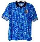 England Football Team 1990-92 Third Shirt Blue - Score Draw Reproduction L Large